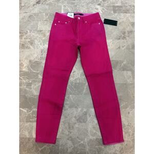Lauren Ralph Lauren Women's 2P Barbie Hot Pink Premier Skinny Cropped Jeans Rare